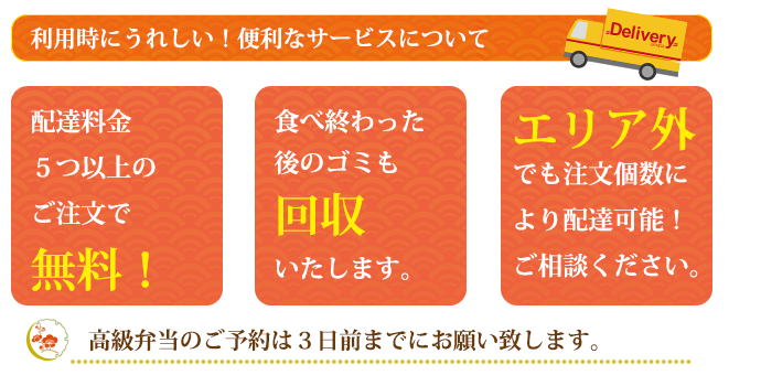 注文に関するサービス内容